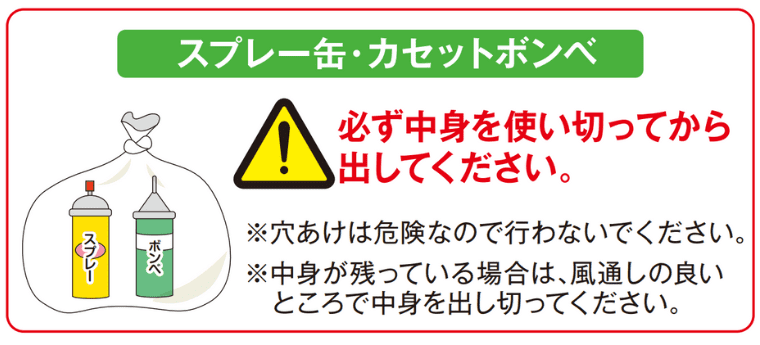 スプレー缶・ガスボンベ 捨て方