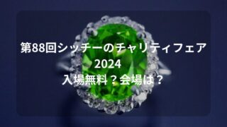 第88回シッチーのチャリティフェア2024 入場無料？会場は？